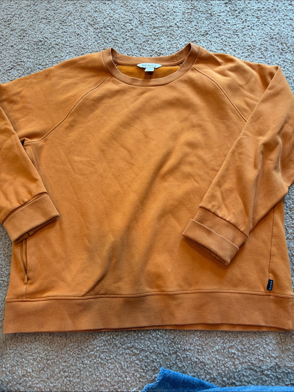 B69 Athleta Crewneck, Pumpkin Color GUC XL